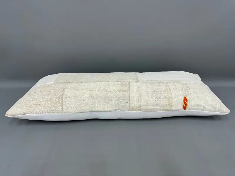 Home Decor Pillow, Garden Pillow Cover, Cushion Case, 16x43 Beige Cushion Cover, Vintage Pillow, Kilim Pillow, Neutral Pillow Case - 7