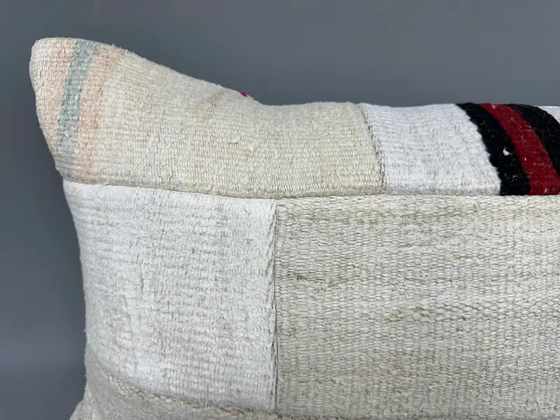 Home Decor Pillow, Garden Pillow Cover, Cushion Case, 16x43 Beige Cushion Cover, Vintage Pillow, Kilim Pillow, Neutral Pillow Case - 5