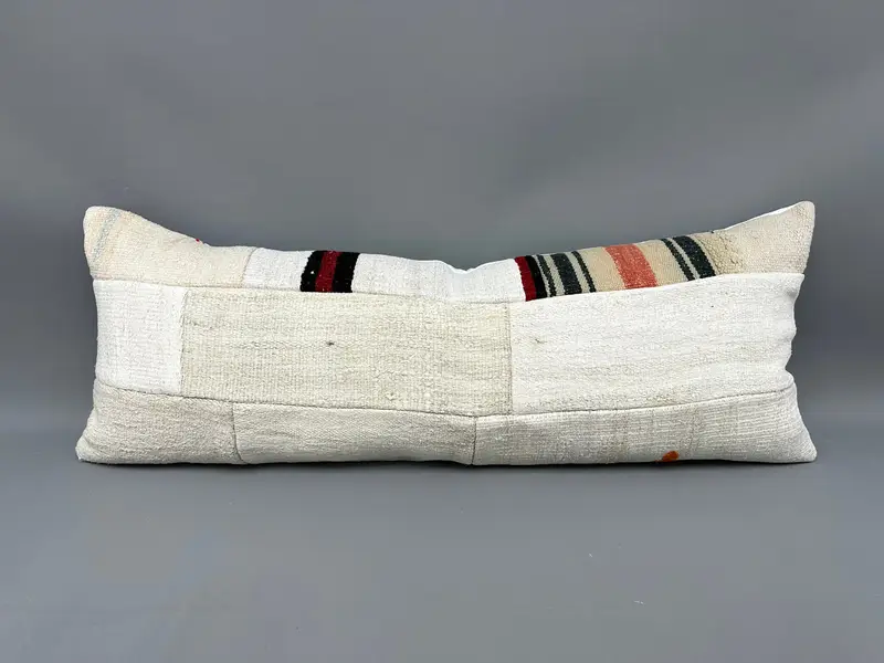 Home Decor Pillow, Garden Pillow Cover, Cushion Case, 16x43 Beige Cushion Cover, Vintage Pillow, Kilim Pillow, Neutral Pillow Case - 4