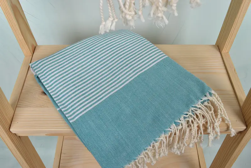 Spa Towel, Beach Size Towel, 70x40 Cotton Striped Towel, Baby Boy Gift, Wedding Anniversary Gift, Beach towel, Cotton towel, Personalized Gifts - 5
