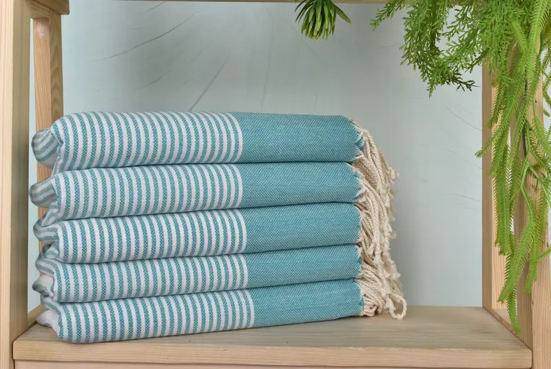 Spa Towel, Beach Size Towel, 70x40 Cotton Striped Towel, Baby Boy Gift, Wedding Anniversary Gift, Beach towel, Cotton towel, Personalized Gifts - 1