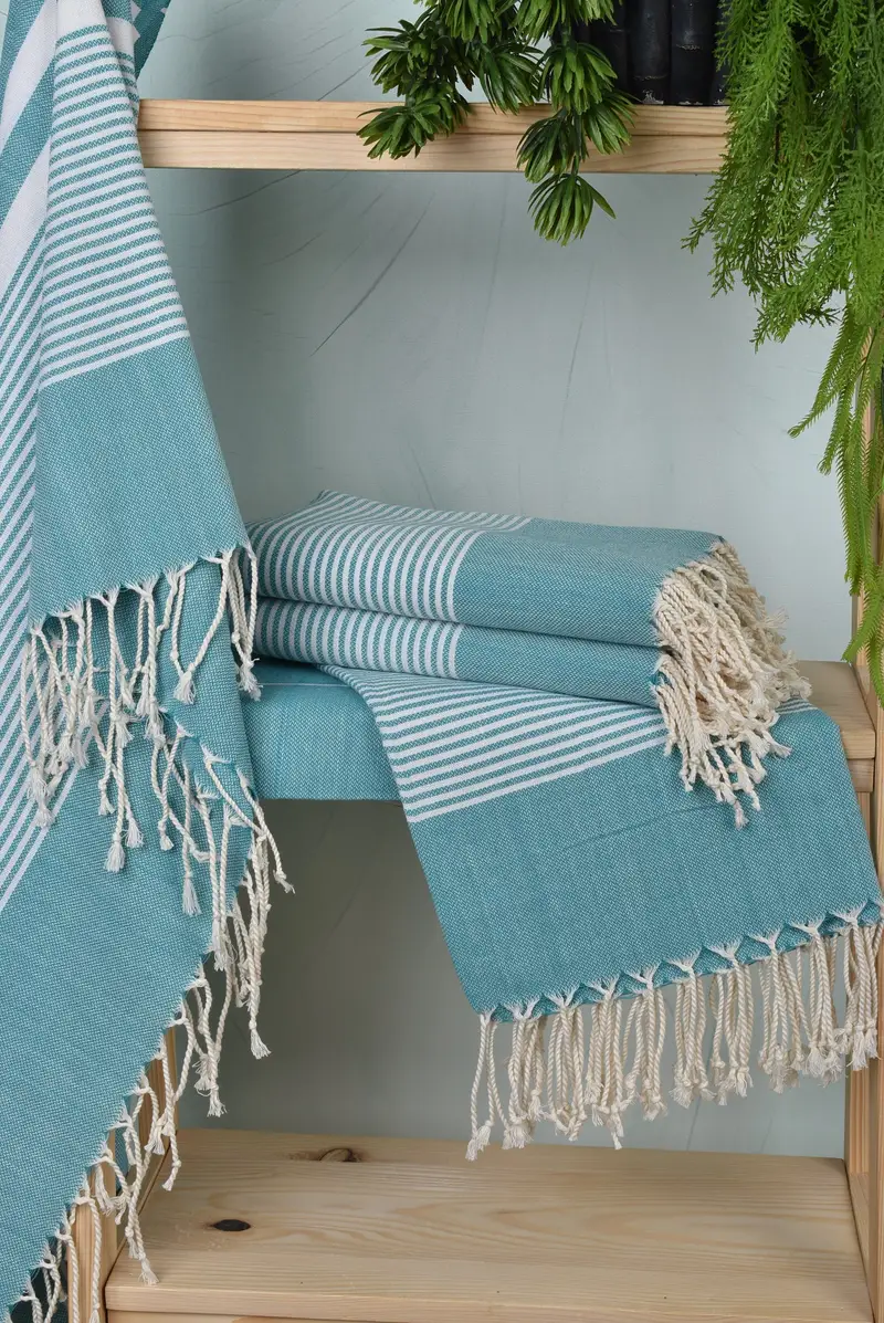 Spa Towel, Beach Size Towel, 70x40 Cotton Striped Towel, Baby Boy Gift, Wedding Anniversary Gift, Beach towel, Cotton towel, Personalized Gifts - 6