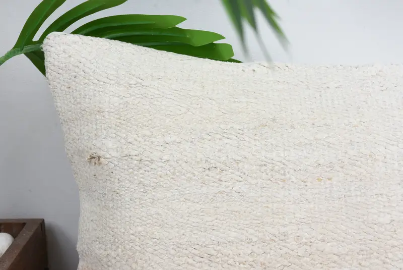 Antique Pillows, Accent Throw Pillow Cover, Pillow, Kilim Pillow, 12x20 White Pillow Sham, Vintage Throw Cushion Cover, Home Decor Pillow - 2