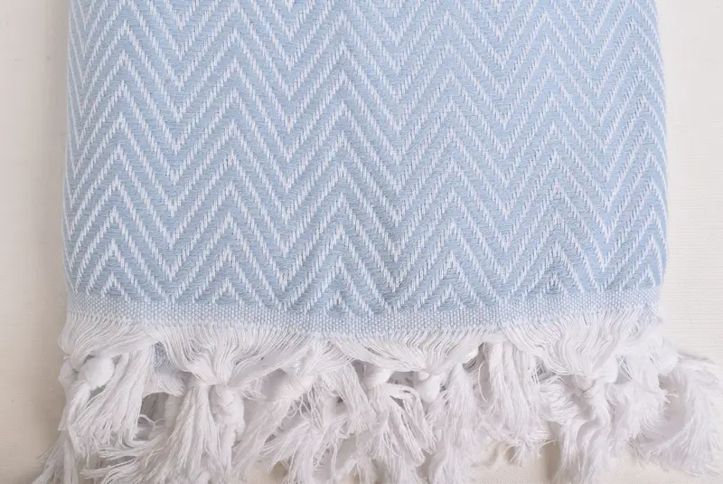 Custom Blanket, 96x80 Cotton Chevron Towel, Housewarming Gift, Wedding Anniversary Gift, Bachelorette Party Favors, Engagement Gift, Organic Throw - 4