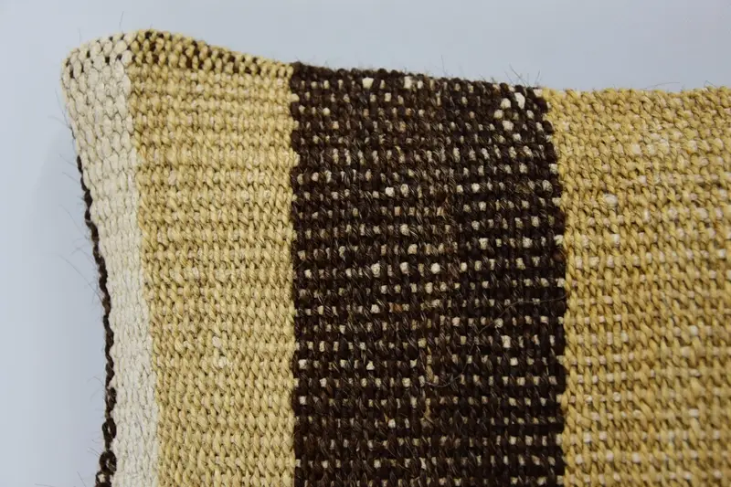 Handmade Kilim Cushion, 8x16 Brown Cushion Cover, Pillow Case, Boho Pillow, Indoor Cushion Cover, Vintage Kilim Throw Pillow - 2