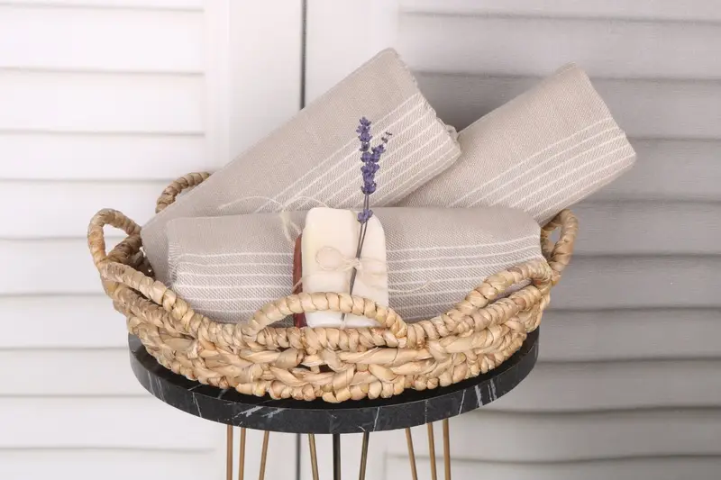 60x38 Cotton Striped Towel, Personalized Gift, Personalized Towel, Absorbent Turkish towel, Guest Towel, Cute Beach Towel, Personalized Gift For Her - 4