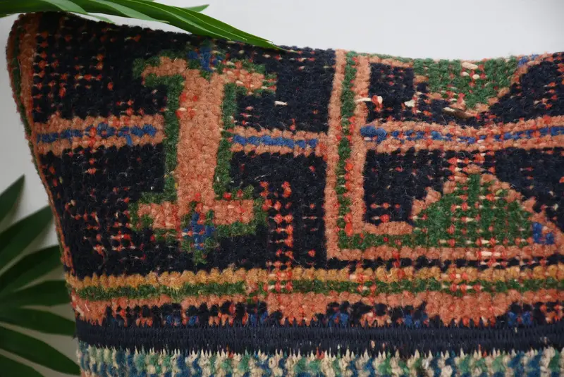 Ethnical Kilim Rug Pillow, Boho Pillow, Boho Pillow Sham Cover, Pillow Sham, Accent Pillow Sham, 18x18 Beige Pillow Sham, Outdoor Pillow Sham - 2