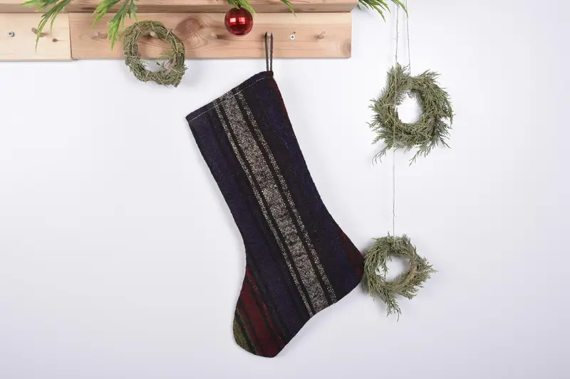 19 インチ クリスマス オーナメント パターン ストッキング、お祭りホリデー ストッキング