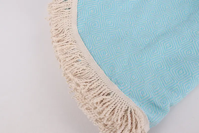 Wedding Favors, Lightweight Turkish towel for beach, Monogrammed Beach Towel, Gift For Bride, Large Turkish Towel, 64x64 Cotton Round Diamond Towel - 5
