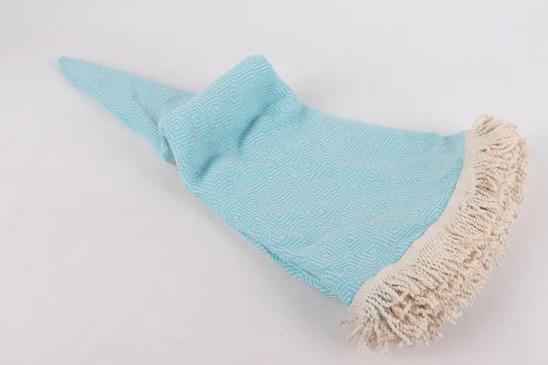 Wedding Favors, Lightweight Turkish towel for beach, Monogrammed Beach Towel, Gift For Bride, Large Turkish Towel, 64x64 Cotton Round Diamond Towel - 4