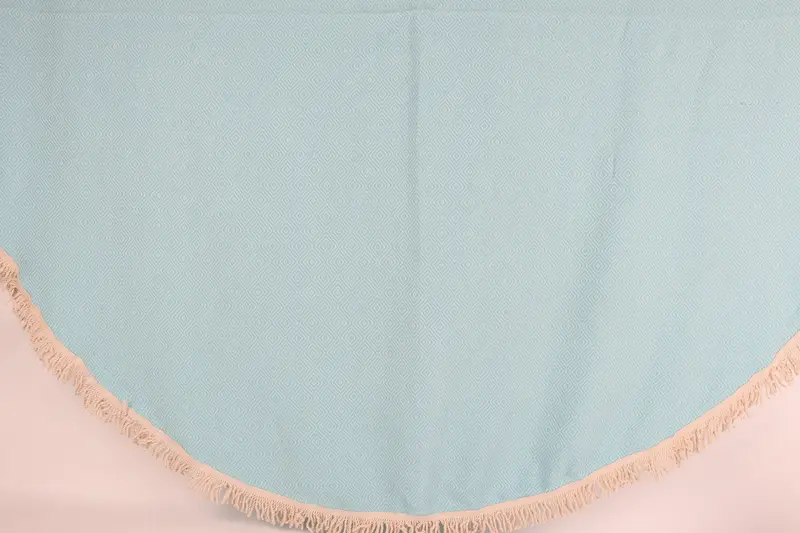 Wedding Favors, Lightweight Turkish towel for beach, Monogrammed Beach Towel, Gift For Bride, Large Turkish Towel, 64x64 Cotton Round Diamond Towel - 1