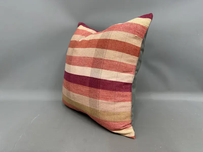 Yoga Pillow Sham, Kilim Pillow Cover, Decorative Cushion Case, 20x20 Beige Pillow Case, Vintage Pillow, Pillow Cover, Interior Designer Pillow - 3