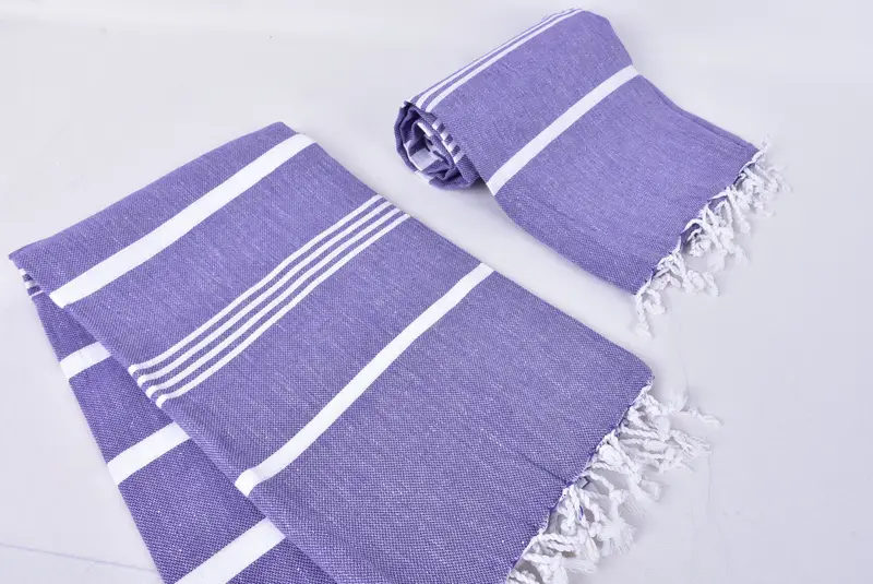 Bridal Shower Gift, Wedding Towel, Cotton towel, Personalised Gift, 70x40 Cotton Striped Towel, Fouta towel, Sand-resistant Turkish towel for travel - 7
