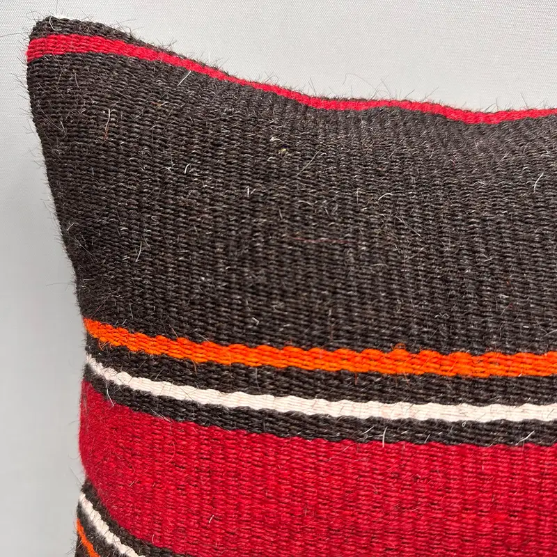 Morroccon Kilim Cushion Cushion Cover, Boho Pillow, Ethnical Kilim Rug Pillow, Vintage Pillow, Pillow Case, 12x12 Red Cushion Cover - 5