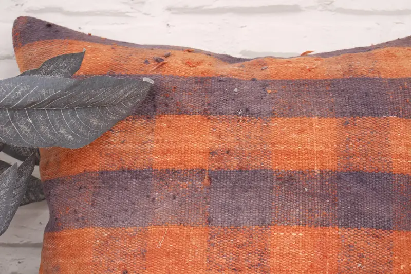 Pillow for Couch, Tribal Pillow, Pillow Sham, 20x20 Orange Cushion Cover, Custom Pillow Sham, Gift Pillow, Car Pillow Case, Vintage Kilim Pillow - 2