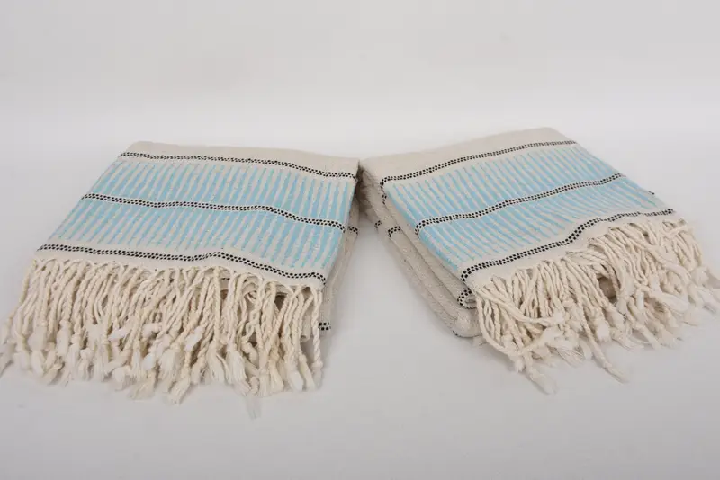 70x40 Linen Striped Towel, Lightweight towel, Valentines Day Gift Idea, Peshtemal Towel USA, Travel Towel, Turkish towel, Bachelorette Party Gifts - 6