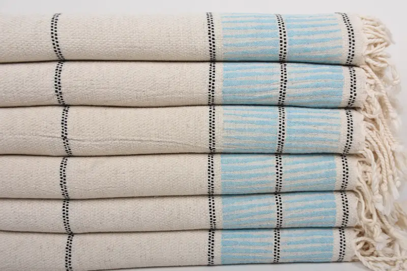 70x40 Linen Striped Towel, Lightweight towel, Valentines Day Gift Idea, Peshtemal Towel USA, Travel Towel, Turkish towel, Bachelorette Party Gifts - 3