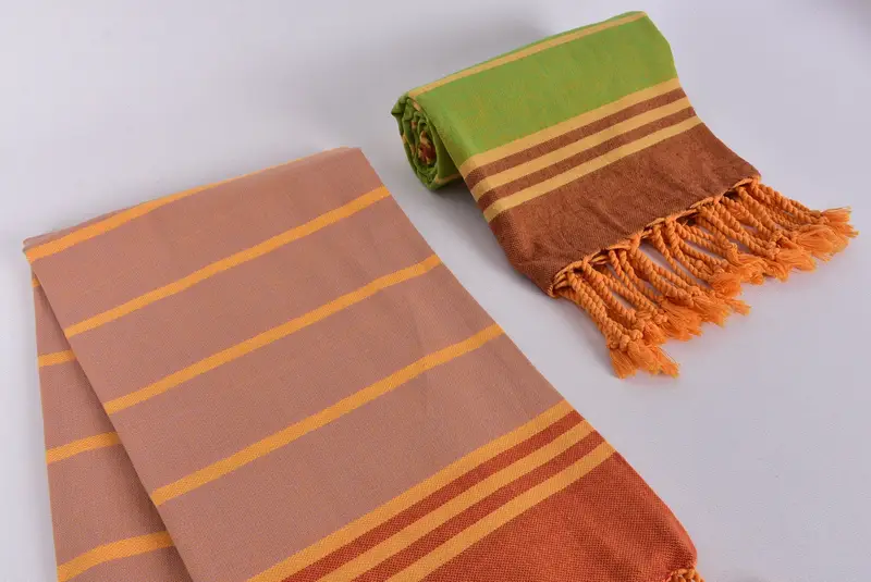 Custom Beach Towels, Personalized Bridesmaid Gift, Turkish Towel Beach, Scarf Towel, Personalised Gift, 70x36 Cotton Striped Towel, Handmade Gift - 7