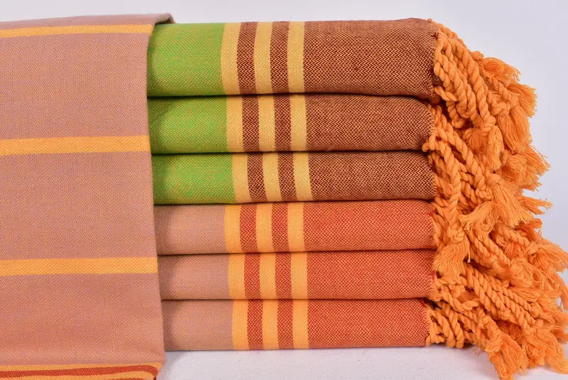 Custom Beach Towels, Personalized Bridesmaid Gift, Turkish Towel Beach, Scarf Towel, Personalised Gift, 70x36 Cotton Striped Towel, Handmade Gift - 1