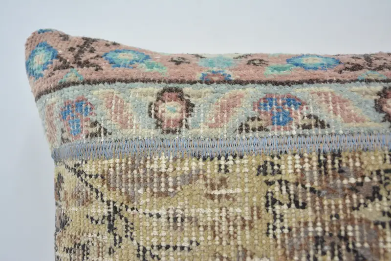 Boho Pillow, Cushion, Home Decor Pillow, Aztec Pillow Sham, 16x24 Beige Pillow, Antique Pillows, Pastel Cushion, Designer Throw Pillow Cover - 2