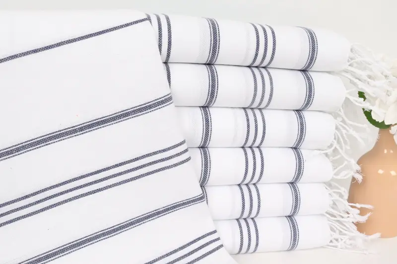 Xmas Gifts, Gift For Bride, Turkish Hand Towel, Monogram Hand Towel, Decorative Towel, 40x24 Cotton Striped Towel, Summer Gift, Custom Hand Towel - 1