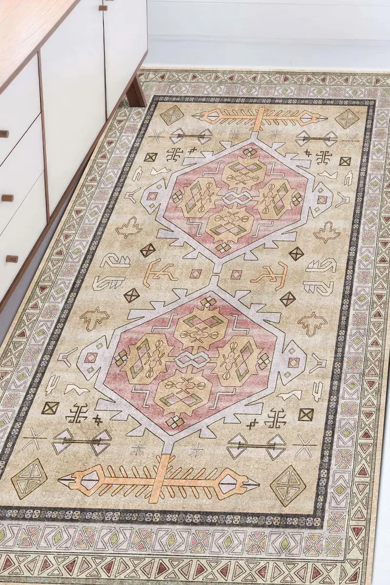 Eleganter bedruckter Teppich: Modernes Design, weicher Stoff, einzigartige Muster