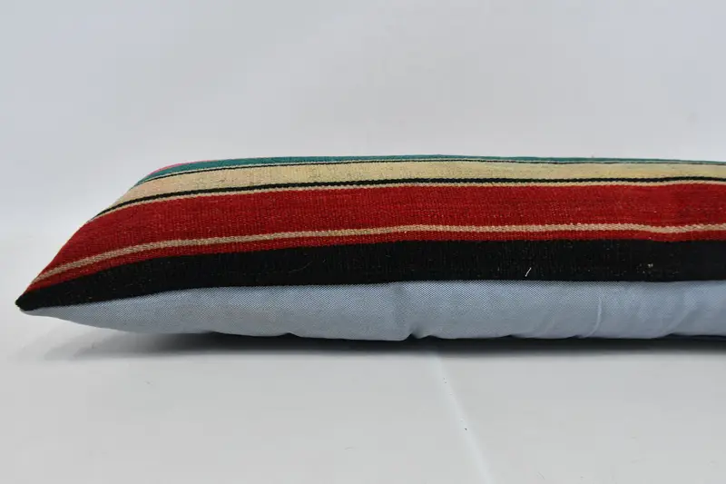 Pillow, Pillow for Couch, Floor Pillow Sham, 12x36 Green Pillow Cover, Boho Chic Pillow, Kilim Cushion Sham, Home Decor Pillow, Muted Cushion Cover - 6