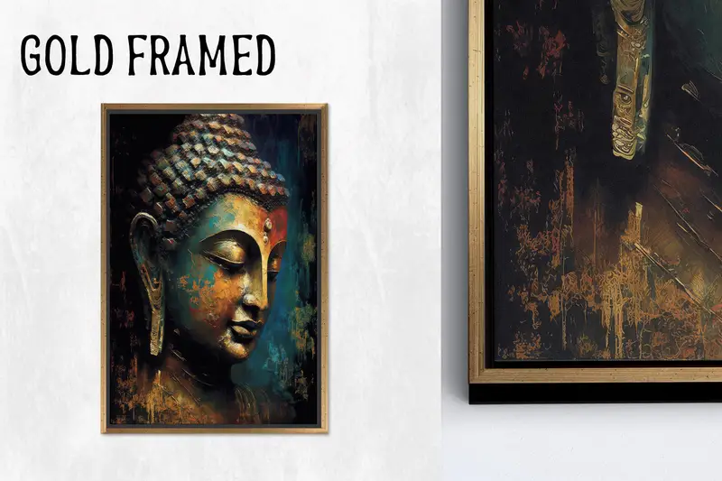 Serenidad Sagrada: Lienzo impreso para regalo de meditación hindú