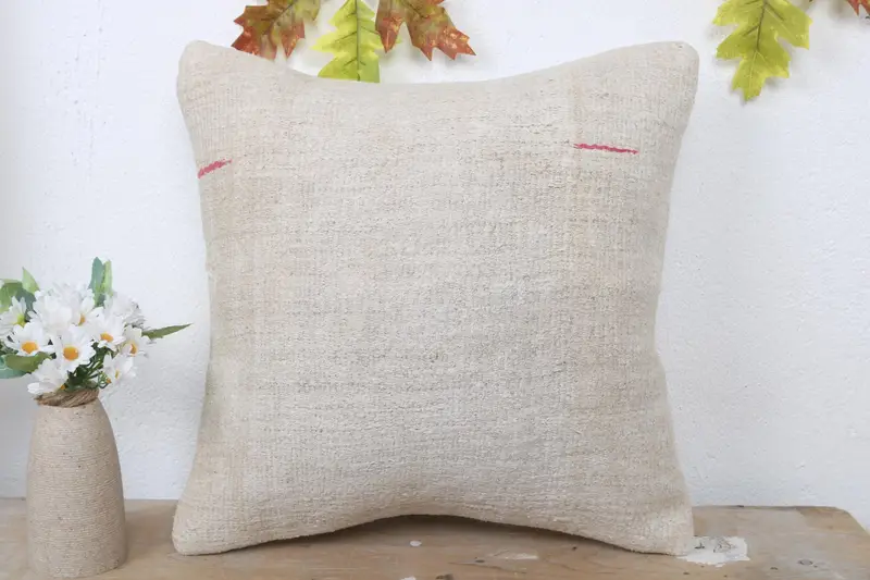 16x16 Beige Cushion Case, Cushion Cover, Interior Designer Pillow, Personalized Gift Pillow Pillow Sham, Turkish Pillow, Boho Pillow Sham Cover - 2