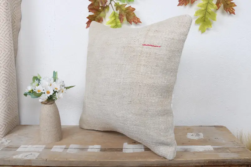 16x16 Beige Cushion Case, Cushion Cover, Interior Designer Pillow, Personalized Gift Pillow Pillow Sham, Turkish Pillow, Boho Pillow Sham Cover - 4