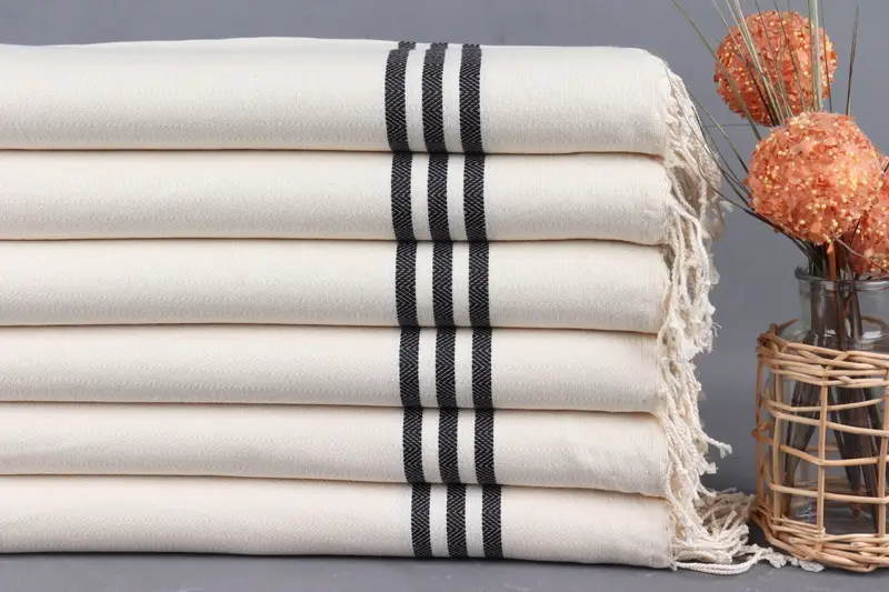 Bulk Order Towel, Bachelorette Towel, Employee Gifts, Turkish Tea Towel, Personalized Hand Towel, Custom Hand Towel, 36x24 Cotton Striped Towel - 2