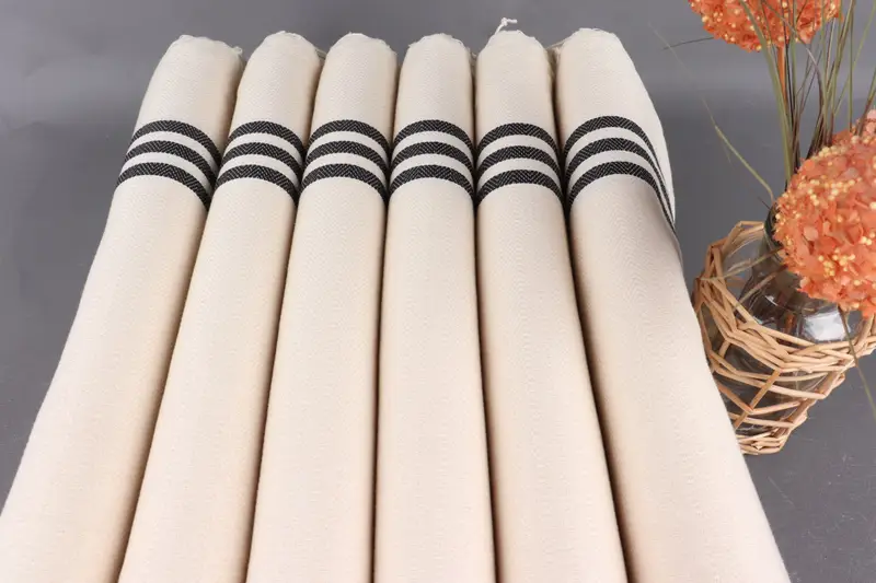 Bulk Order Towel, Bachelorette Towel, Employee Gifts, Turkish Tea Towel, Personalized Hand Towel, Custom Hand Towel, 36x24 Cotton Striped Towel - 3