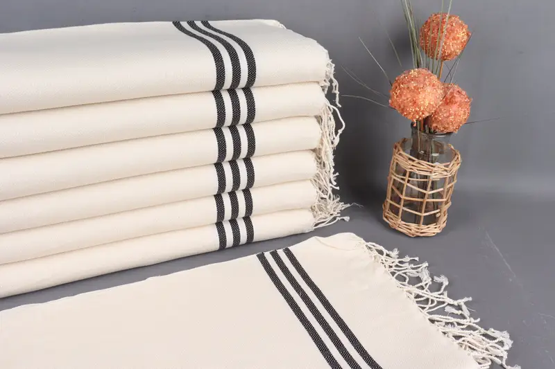 Bulk Order Towel, Bachelorette Towel, Employee Gifts, Turkish Tea Towel, Personalized Hand Towel, Custom Hand Towel, 36x24 Cotton Striped Towel - 1