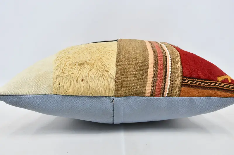 Home Decor Pillow, Interior Designer Pillow, Ethnical Kilim Rug Pillow, 28x28 Beige Cushion Case, Ikat Cushion Case, Pillow Cover - 6