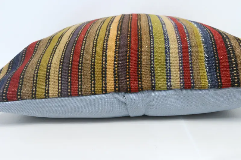 Christmas Cushion Cover, Kilim Cushion Sham, Gift Pillow, Turkish Pillow, Art Deco Pillow Cover, 28x28 Rainbow Pillow Case, Cushion Case - 5