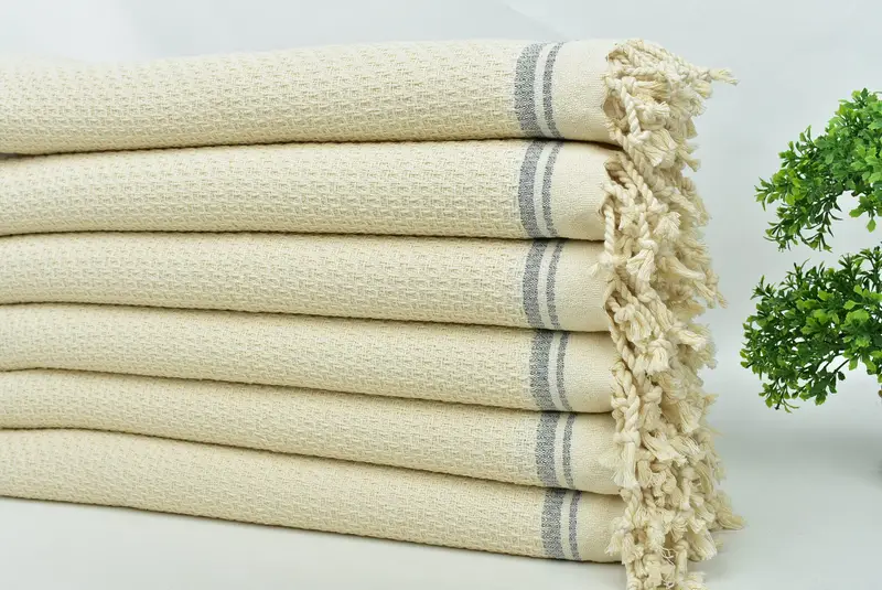 Personalized Wedding Gift For Couple, 38x18 Cotton Striped Towel, Holiday Towel, Monogrammed Hand Towel, Bathroom Towels, Kitchen Towel, Summer Gift - 3