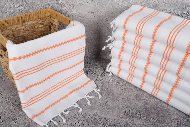 Housewarming Gift, Custom Tea Towel, 40x24 Cotton Striped Towel, Turkish Tea Towel, Turkish Hand Towel, Wedding Favors, Monogram Turkish Bath Towel - 3