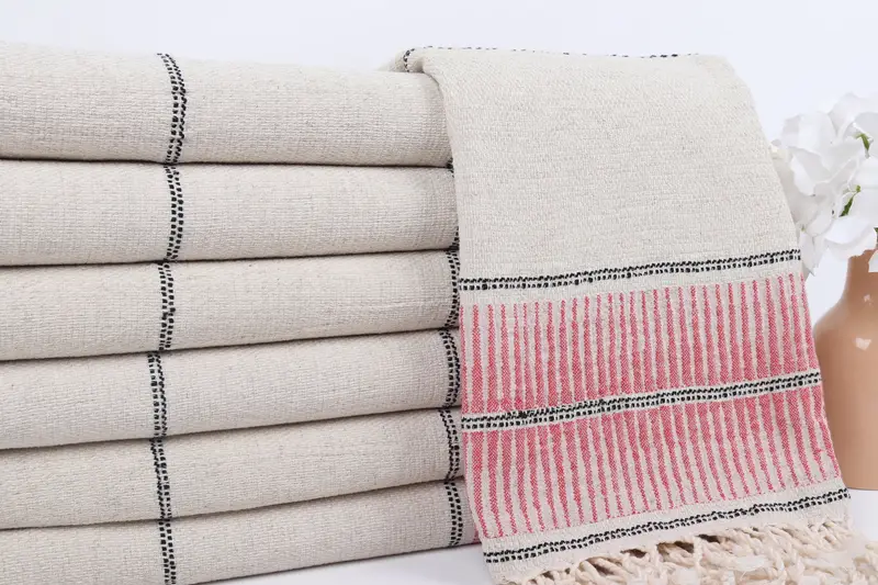 Bachelorette Favor, 70x40 Linen Striped Towel, Bachelor Party Favors, Bachelorette Party Gifts, Personalized Gifts, Gifts For Him, Organic Towel - 2