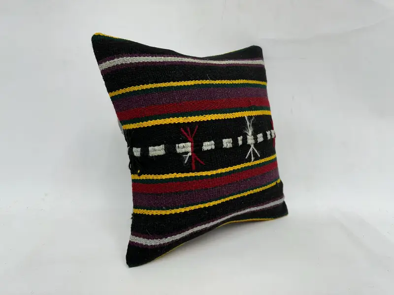 Retro Pillow Cover, Kilim Pillow, Pillow for Couch, 18x18 Purple Cushion Case, Boho Chic Cushion Case, Vintage Pillow, Pillow Cover - 3