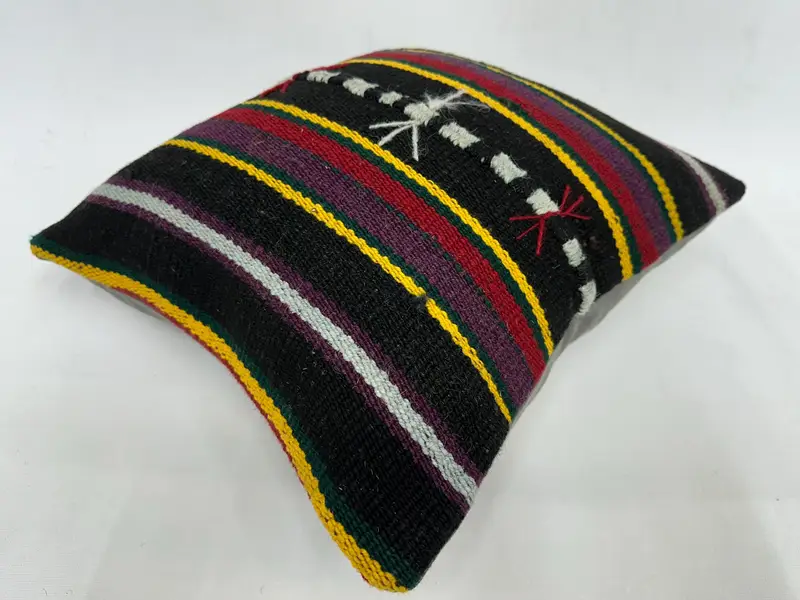 Retro Pillow Cover, Kilim Pillow, Pillow for Couch, 18x18 Purple Cushion Case, Boho Chic Cushion Case, Vintage Pillow, Pillow Cover - 6