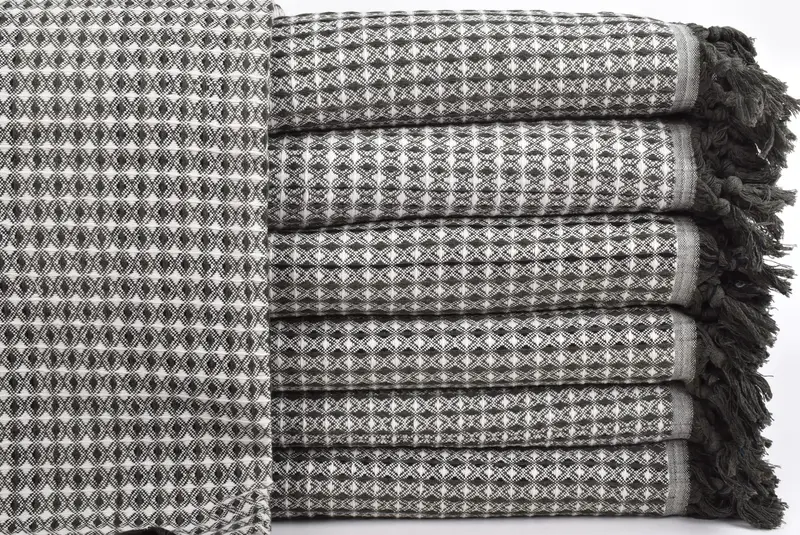 Bridal Shower Gift, 96x70 Cotton Striped Towel, Tablecloth, Christmas Tablecloth, Turkish Bedspread, Boyfriend Christmas Gift, Woven Throw Blanket - 2