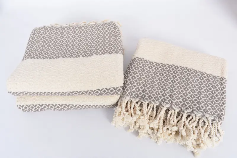 Sand-resistant towel, 70x40 Cotton Geometric Towel, Customized Turkish Towel, Wedding For Favor, Custom Beach Towel, Personalized Wedding Gift - 7