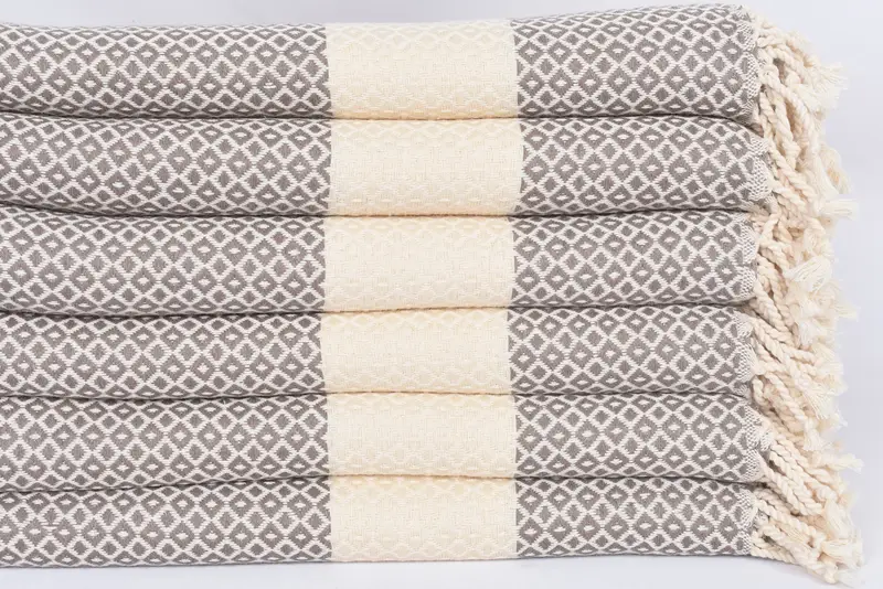 Sand-resistant towel, 70x40 Cotton Geometric Towel, Customized Turkish Towel, Wedding For Favor, Custom Beach Towel, Personalized Wedding Gift - 3