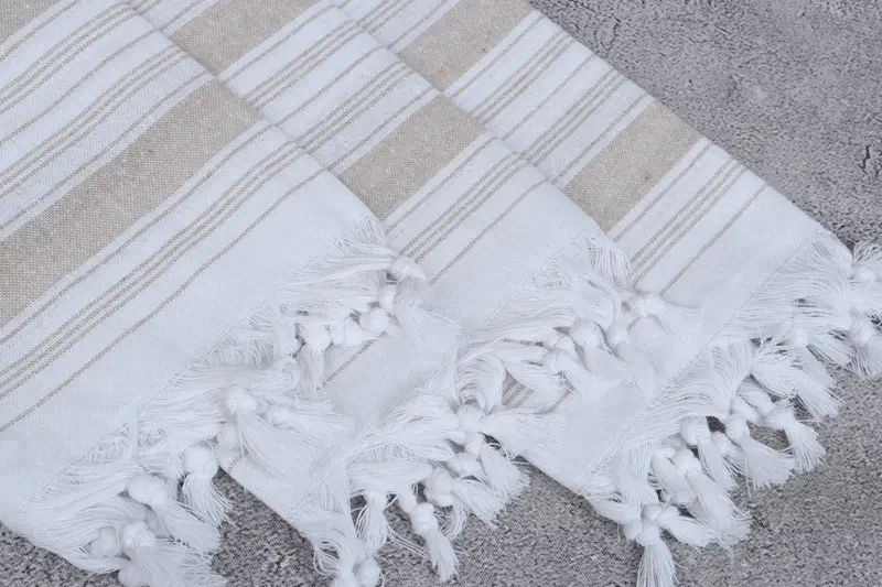 68x32 Cotton Striped Towel, Embroidered Towel, Spa Towel, Bachelorette Party Gifts, Beach Towel Gift, Girl Trip Party Favor, Merry Christmas Gifts - 5