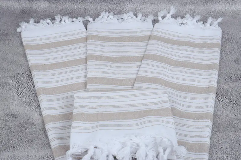 68x32 Cotton Striped Towel, Embroidered Towel, Spa Towel, Bachelorette Party Gifts, Beach Towel Gift, Girl Trip Party Favor, Merry Christmas Gifts - 4