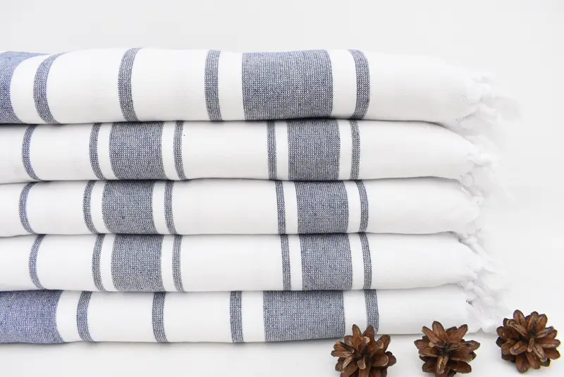 Sand-free towel, 68x36 Cotton Striped Terry Towel, Pool Towels, Hammam Towel USA, Spa Gift, Mexico Bachelorette Party Gifts, Soft towel, Bath towel - 2