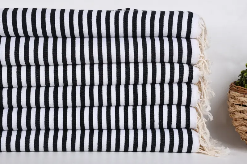 Mutfak havlu, Noel hediyeleri, kişiselleştirilmiş hediye, bekarlığa veda hediyeleri, 40x18 pamuklu çizgili havlu, monogram mutfak havlu, kişiselleştirilmiş ev hediyesi düğün - 2