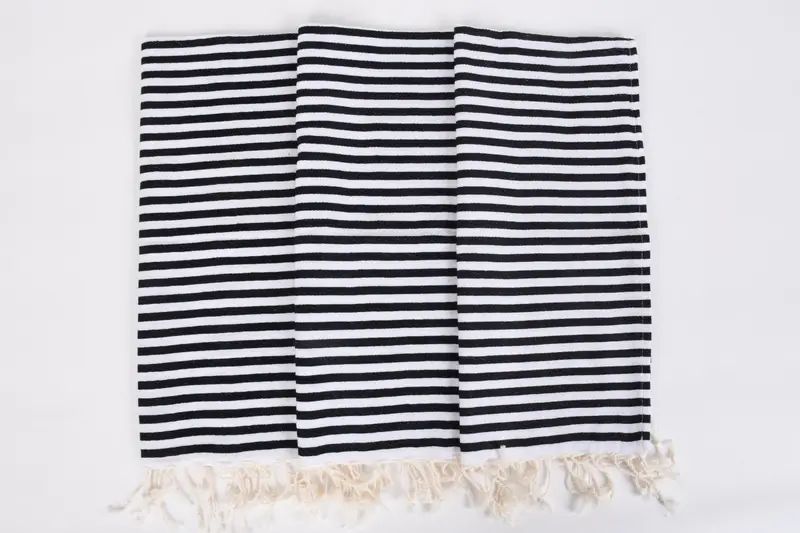 Mutfak havlu, Noel hediyeleri, kişiselleştirilmiş hediye, bekarlığa veda hediyeleri, 40x18 pamuklu çizgili havlu, monogram mutfak havlu, kişiselleştirilmiş ev hediyesi düğün - 7