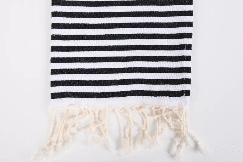 Mutfak havlu, Noel hediyeleri, kişiselleştirilmiş hediye, bekarlığa veda hediyeleri, 40x18 pamuklu çizgili havlu, monogram mutfak havlu, kişiselleştirilmiş ev hediyesi düğün - 3