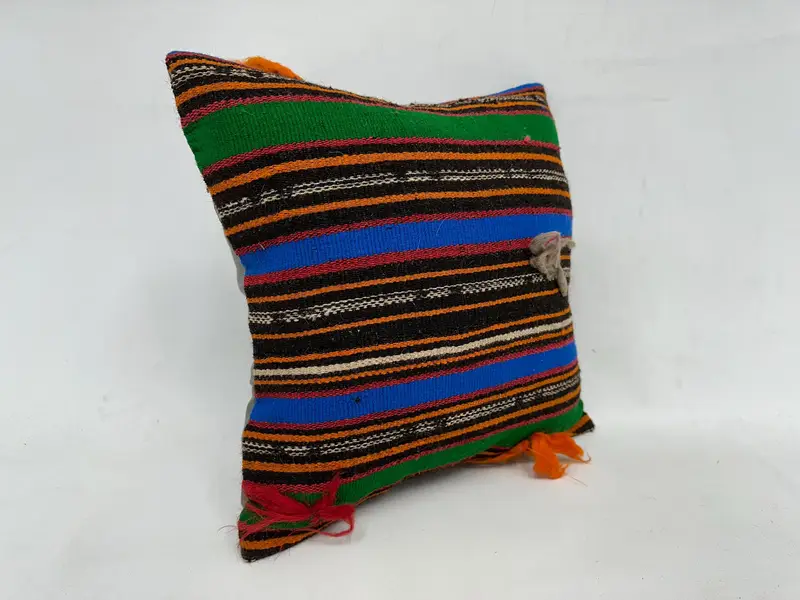 Boho Pillow, Throw Kilim Pillow, 18x18 Green Pillow Sham, Cushion Cover, Kilim Pillow Cover, Sofa Bolster Pillow Cover, Bohemian Cushion Pillow Case - 3